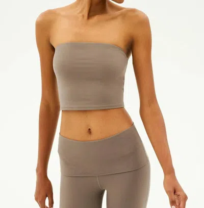 Splits59 Hazel Airweight Crop Bandeau In Lentil In Gray