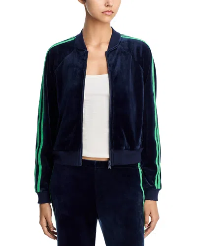 Splits59 Heritage Velour Bomber Jacket In Blue