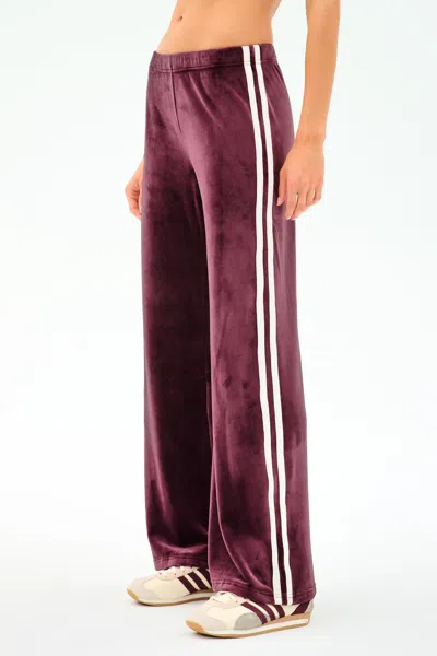 Splits59 Heritage Velour Pant In Burgundy