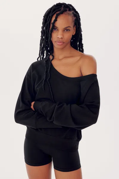 Splits59 Indy Dolman Fleece Sweatshirt In Black