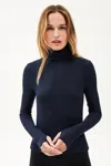 Splits59 Jackson Rib Full Length Turtleneck In Blue
