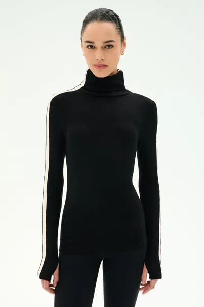 Splits59 Jackson Rib Full Length Turtleneck In Black
