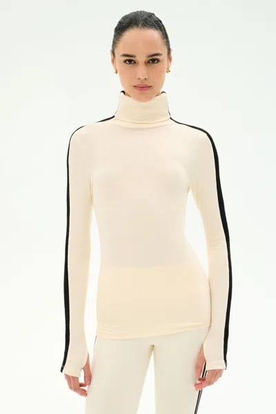 Splits59 Jackson Rib Full Length Turtleneck In Neutral