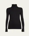 Splits59 Jackson Rib Full Length Turtleneck In Black White