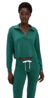 Splits59 Joan Fleece Polo Sweatshirt Arugula
