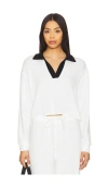 Splits59 Joan Fleece Polo Sweatshirt In White