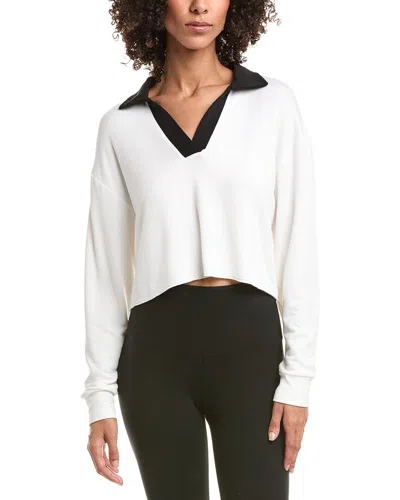 Splits59 Joan Fleece Polo Sweatshirt In White