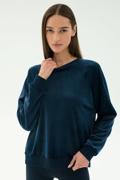 Splits59 Joy Velour Crewneck In Purple