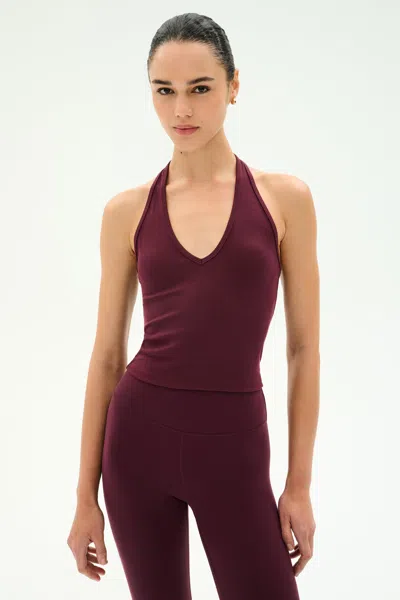 Splits59 June Rib Halter In Burgundy