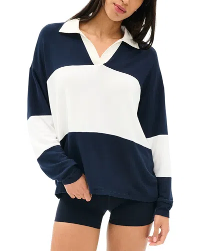 Splits59 Katie Fleece Rugby Sweatshirt In Blue