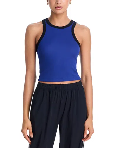 Splits59 Kiki Cropped Tank Top In Blue