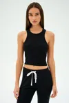 Splits59 Kiki Rib Crop Tank In Black