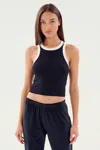 Splits59 Kiki Rib Crop Tank In Blue