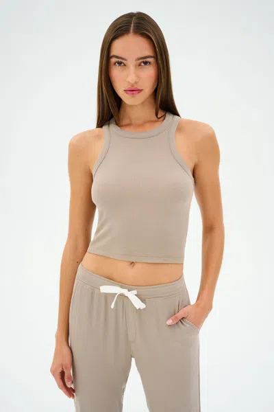Splits59 Kiki Rib Crop Tank In Neutral