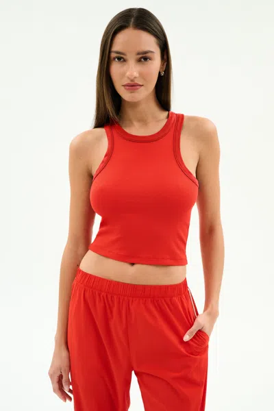 Splits59 Kiki Rib Crop Tank In Red
