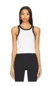 Splits59 Kiki Rib Crop Tank In White