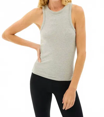 SPLITS59 KIKI RIB TANK IN HEATHER GREY