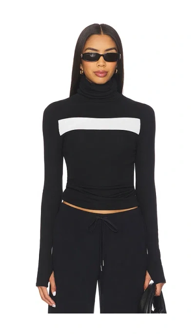 Splits59 Lennon Rib Turtleneck Top In Multi