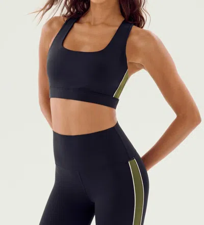 Splits59 Lexi Rigor Bra In Black/olive In Multi