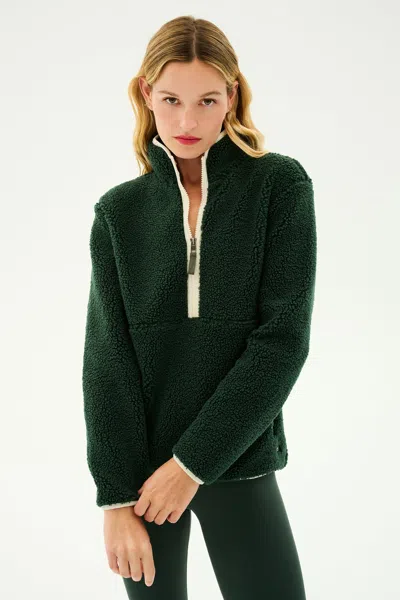 Splits59 Libby Sherpa Half Zip In Green