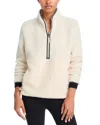 Splits59 Libby Sherpa Half-zip Pullover In Creme/military