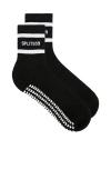 Splits59 Logo Stripe Ankle Grip Socks In Black