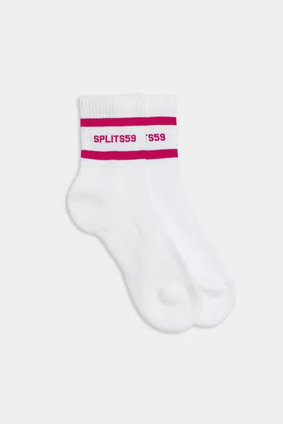 Splits59 Logo Stripe Ankle Socks With Grip