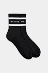 Splits59 Logo Stripe Ankle Socks With Grip In Black