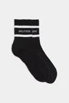 Splits59 Logo Stripe Ankle Socks With Grip In Multi