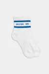 Splits59 Logo Stripe Quarter Socks In White