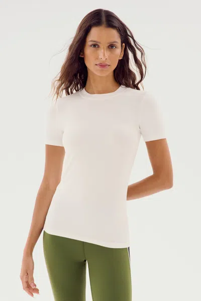 Splits59 Louise Rib Short Sleeve In White