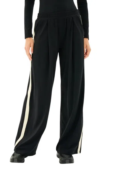 SPLITS59 LUCA AIRWEIGHT STRIPE TROUSERS IN BLACK/WHITE