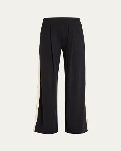 Splits59 Luca Airweight Trousers With Side Stripes In Blackwhit