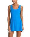 Splits59 Martina Rigor Mini Dress In Classic Blue/white