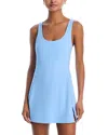 Splits59 Martina Rigor Mini Dress In Blue