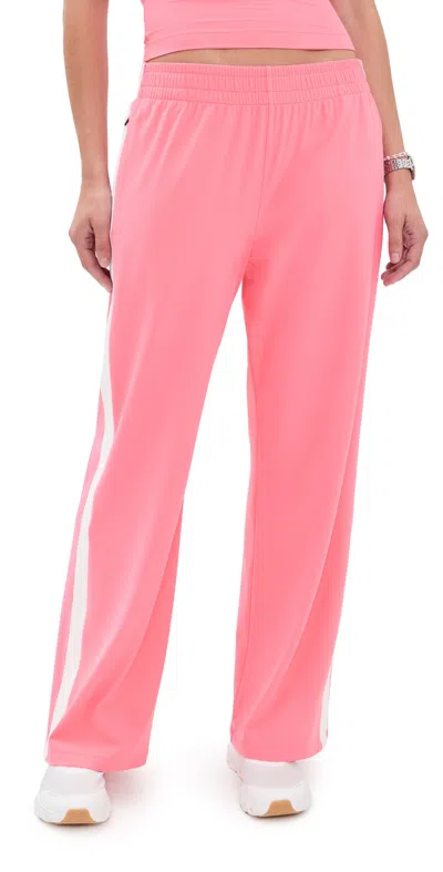 Splits59 Maxie Rigor Track Pants Strawberry/white In Pink