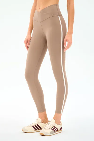 Splits59 Mia Rigor Legging W/ Stripe In Brown