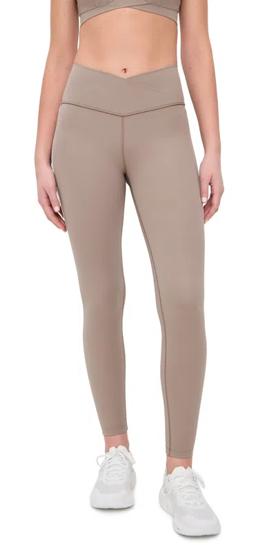 Splits59 Mia Rigor Leggings Latte/white In Gray