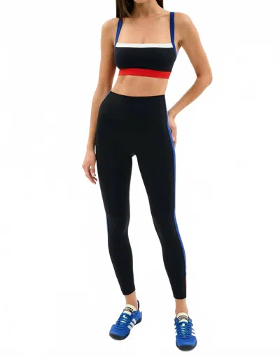Splits59 Monah High Waist Rigor Leggings In Black/cobalt