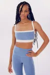 Splits59 Monah Rigor Square-neckline Stretch-woven Bra In Blue