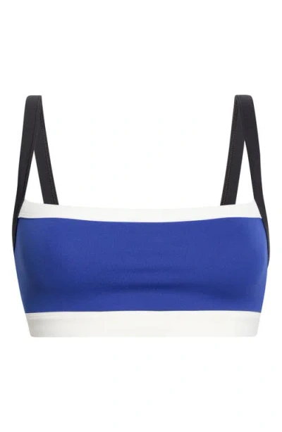 Splits59 Monah Rigor Colorblock Sports Bra In Blue