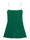 Splits59 Womens Monah Rigor Shoulder-straps Stretch-woven Mini Dress Arugula White