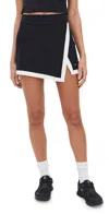 Splits59 Womens Monah Rigor Flared Stretch-woven Skort Black White