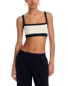 Splits59 Monah Rigor Sports Bra In Creme/black