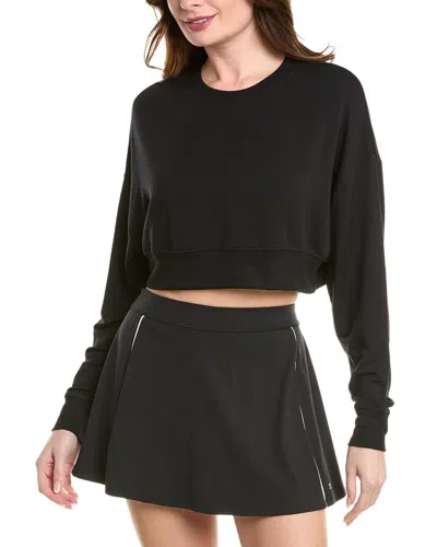 Splits59 Noah Fleece Crop Sweatshirt In Black