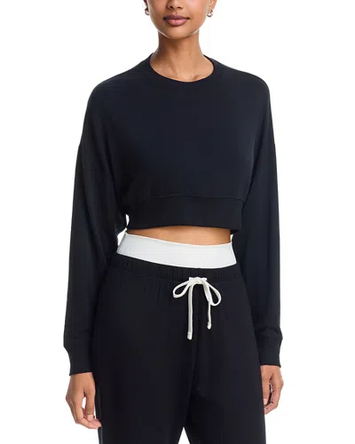 Splits59 Noah Fleece Crop Sweatshirt In Black