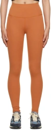 Splits59 Orange Sprint Rigor Leggings In Pecan