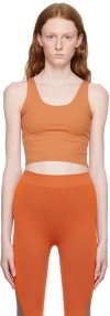 Splits59 Orange Sprint Rigor Sport Bra In Pecan