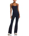 Splits59 Suki Airweight Thong Bodysuit Black In Black