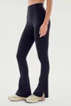 Splits59 Raquel High Waist Flare W/ Split Hem In Black